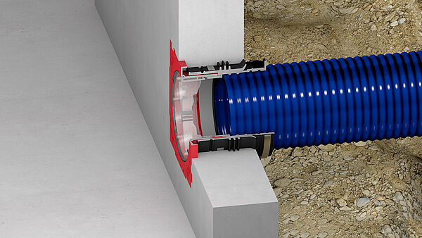 HSI150 KMA with connected Hateflex14150 cable duct